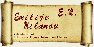 Emilije Milanov vizit kartica